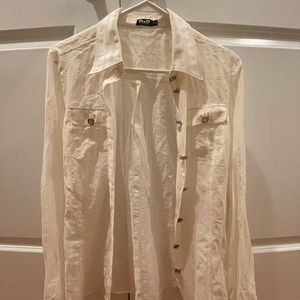 DOLCE AND GABBANA SHEER BUTTON DOWN